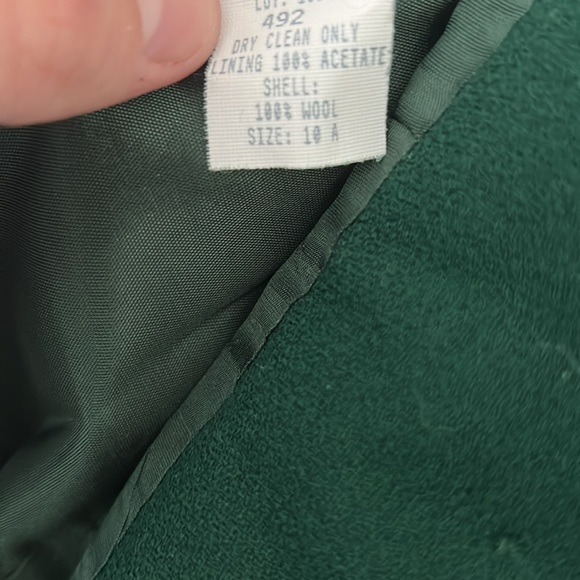 Oleg Cassini blazer green 100% wool size 10 - Picture 4 of 4